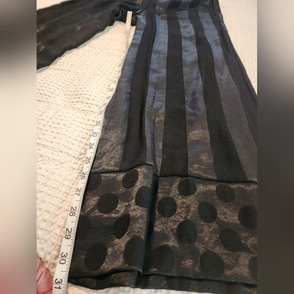 Victoria'a Secret NWT Black Striped Wide-Leg Palazzo Pants Silky Coquette XL